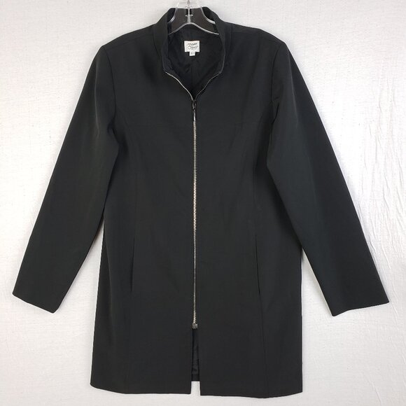 Margaret O'Leary Coat Jacket Full Zip Minimalist Black sz L Contemporary Sporty - Picture 2 of 12
